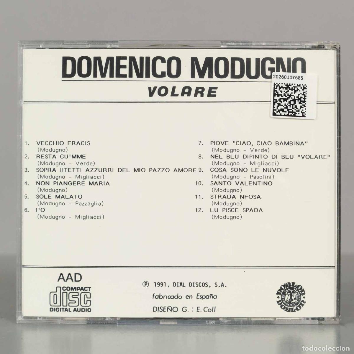 CDs de m&uacute;sica: CD. DOM&Eacute;NICO MODUGNO - VOLARE. - Foto 2