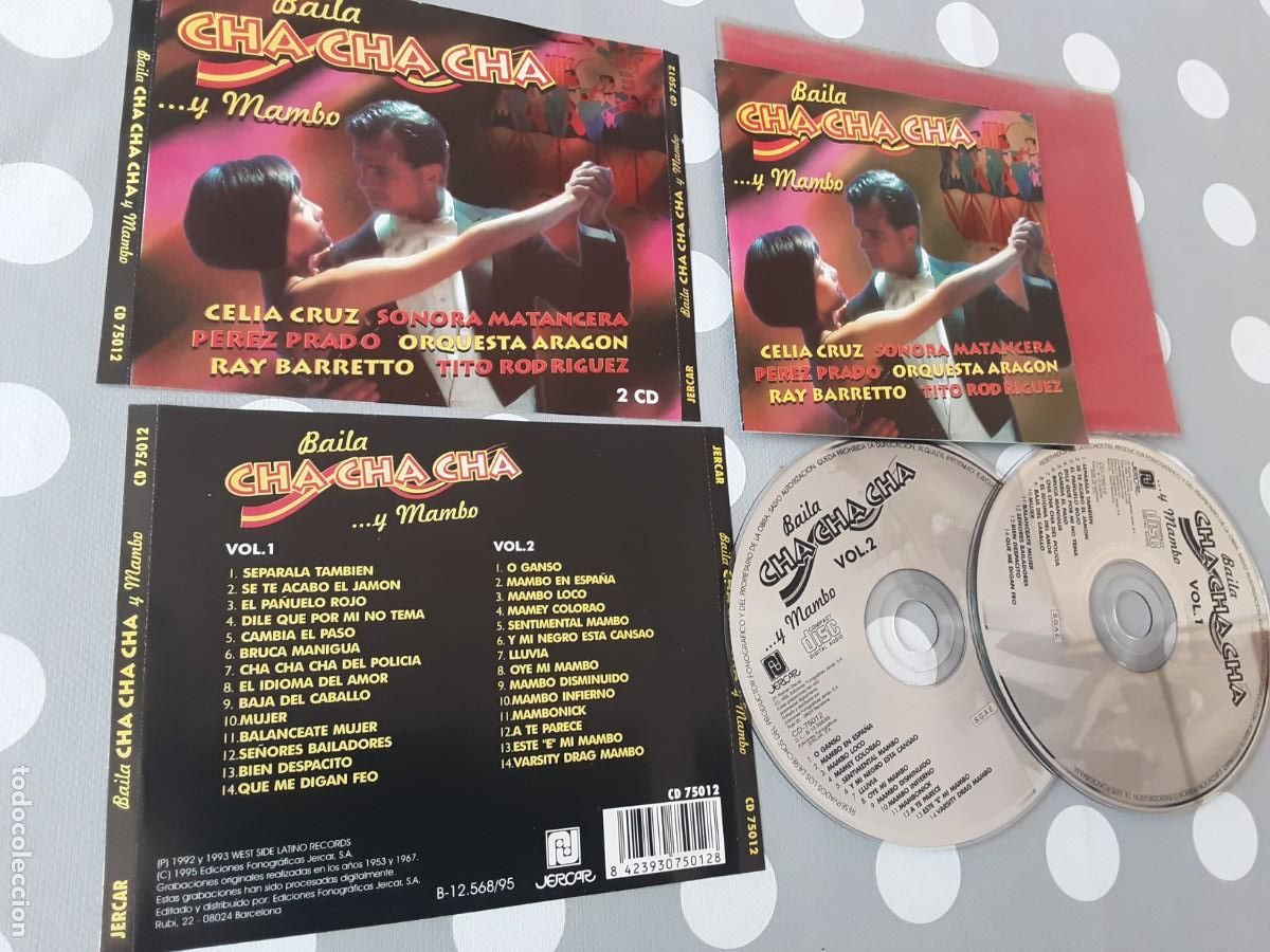 CDs de M&uacute;sica: 2 cds BAILA CHA CHA CHA...Y MAMBO. Celia Cruz, Sonora Matancera, Perez Prado...