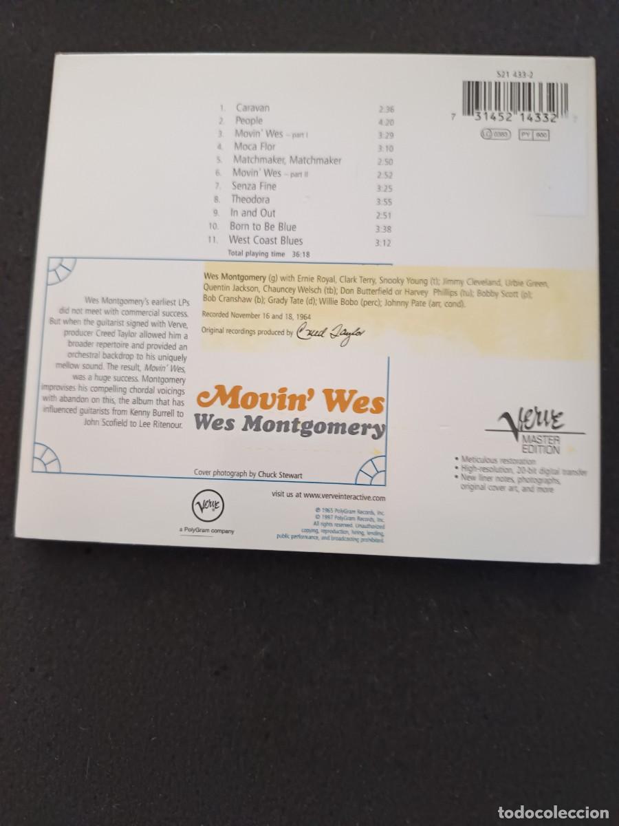 CDs de m&uacute;sica: MOVIN WES. WES MONTGOMERY. - Foto 2