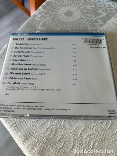 CDs de m&uacute;sica: RAR CD. FALCO. EINZELHAFT. TELDEC - Foto 3