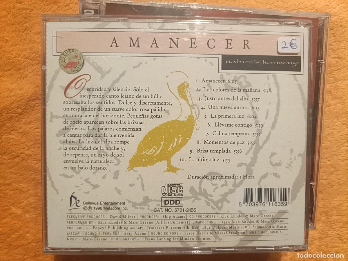 CDs de m&uacute;sica: Amanecer - Nature&acute;s Harmony - CD. - Foto 2