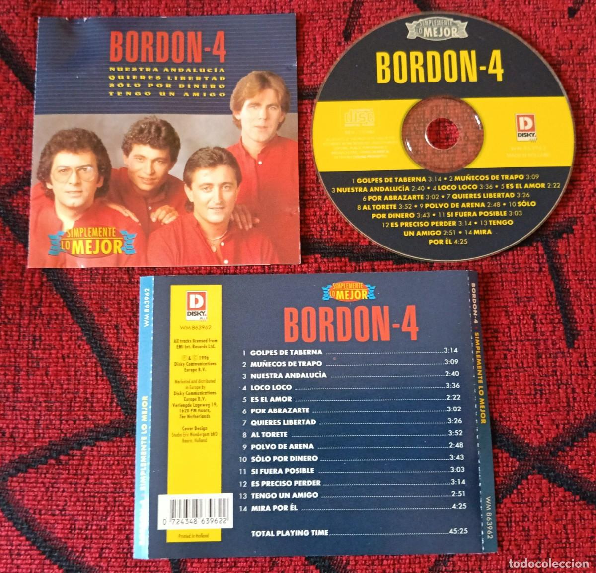CDs de m&uacute;sica: BORDON-4 ** Simplemente Lo Mejor ** CD HOLANDA 1996 - Foto 1