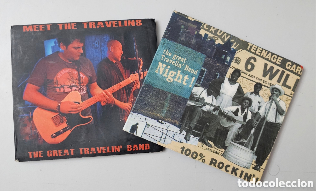 Music CDs: 2 CDs THE GREAT TRAVELIN' BAND (Espa&ntilde;a - 2014-15) Grupo valenciano w/ Molongui Wau & Los Arrrghs