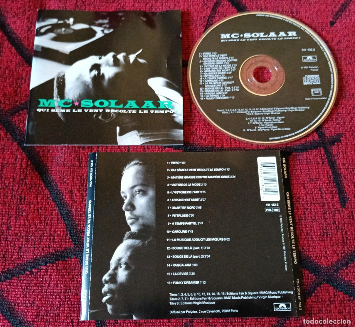CDs de M&uacute;sica: MC SOLAAR ** Qui S&egrave;me Le Vent R&eacute;colte Le Tempo ** CD FRANCIA 1991