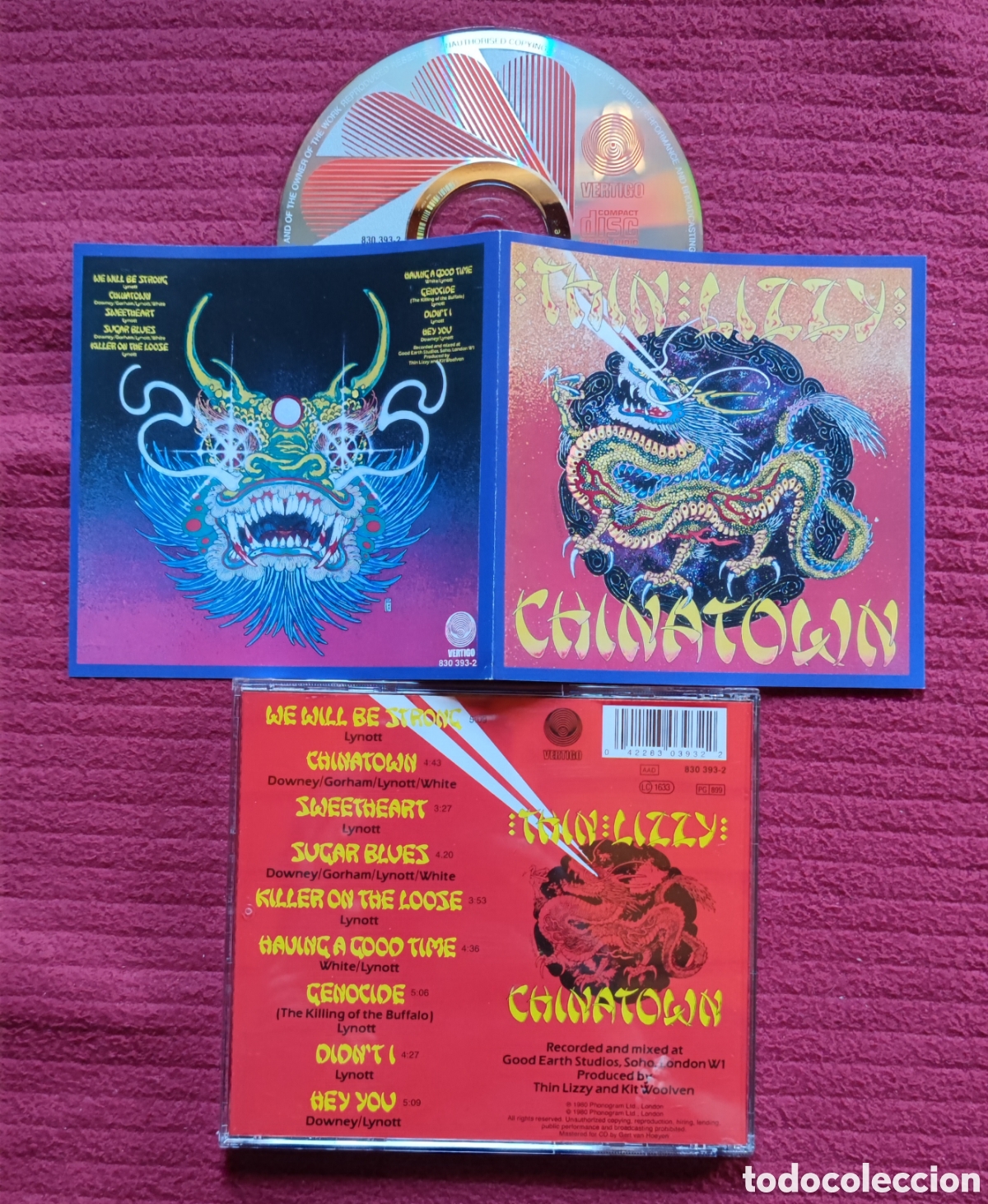 CDs de M&uacute;sica: THIN LIZZY: Chinatow. Cd Edici&oacute;n Original 1980 Phonogram Records.