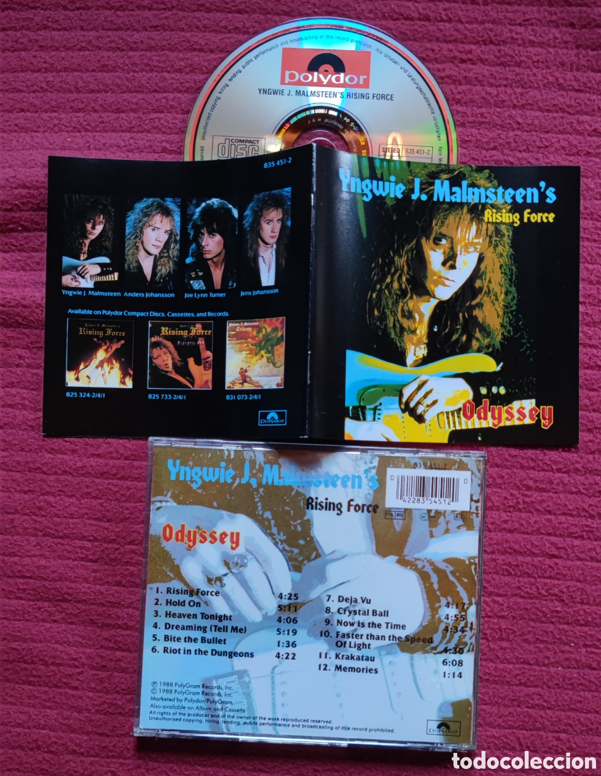 CDs de M&uacute;sica: YNGWIE J. MALMSTEEN'S RISING FORCE: Odyssey. Cd Hard Aor, 1988 PolyGram. Joe Lynn Turner-vocals.