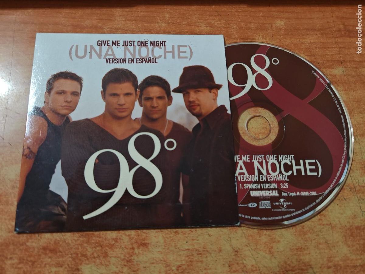 CDs de M&uacute;sica: 98&ordm; 98 DEGREES Give me just one night Una noche CANTADO EN ESPA&Ntilde;OL CD SINGLE PROMO 2000 ESPA&Ntilde;A RARO