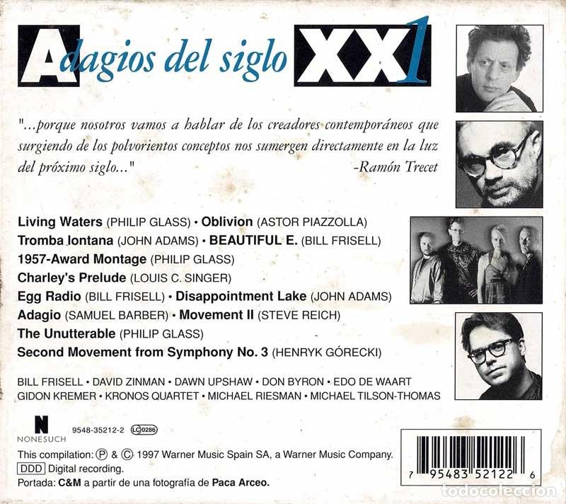 CDs de m&uacute;sica: Various - Adagios Del Siglo XX1. CD - Foto 2