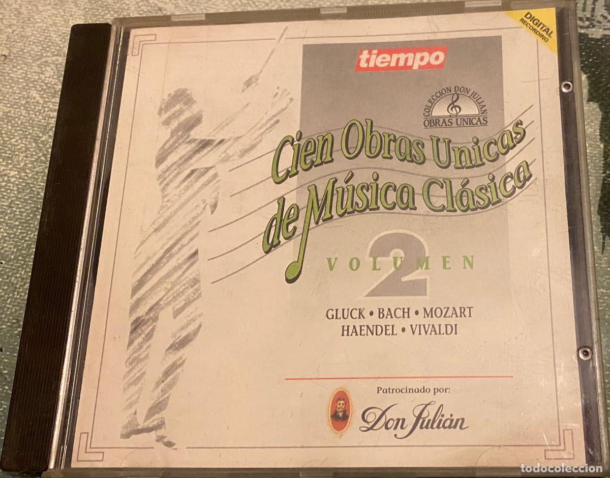 CDs de M&uacute;sica: Cien Obras &Uacute;nicas de M&uacute;sica Cl&aacute;sica 2' Gluck, Bach, Mozart, Haendel, Vivaldi. 10 temas. 1992.