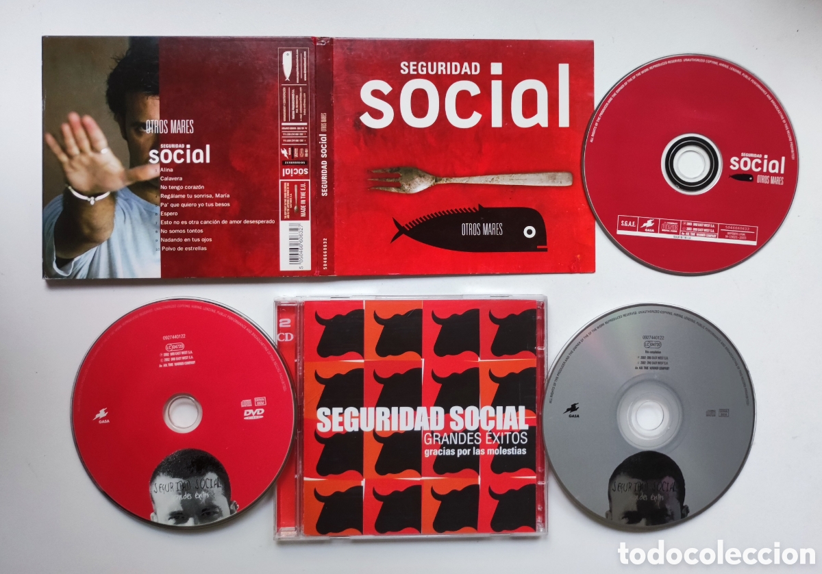 CDs de M&uacute;sica: SEGURIDAD SOCIAL / GRACIAS POR LAS MOLESTIAS (DOBLE CD / DVD 2002 DRO) + OTROS MARES (2003 GASA)