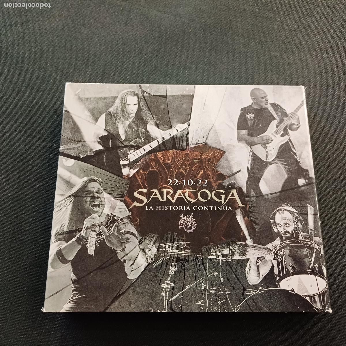 CDs de M&uacute;sica: SARATOGA/LA HISTORIA CONTINUA/CD 2 DISCOS + DVD DIGIPACK METAL.
