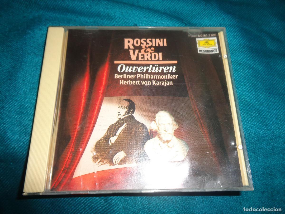 CDs de M&uacute;sica: ROSSINI & VERDI. OUVERTUREN. VON KARAJAN. DEUTSCHE GRAMMOPHON. CD. IMPECABLE