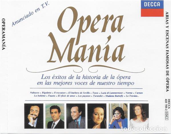 CDs de M&uacute;sica: CD COMPILATION - Operamania: Arias Y Escenas Famosas De &Oacute;pera - NUEVO & PRECINTADO !!!