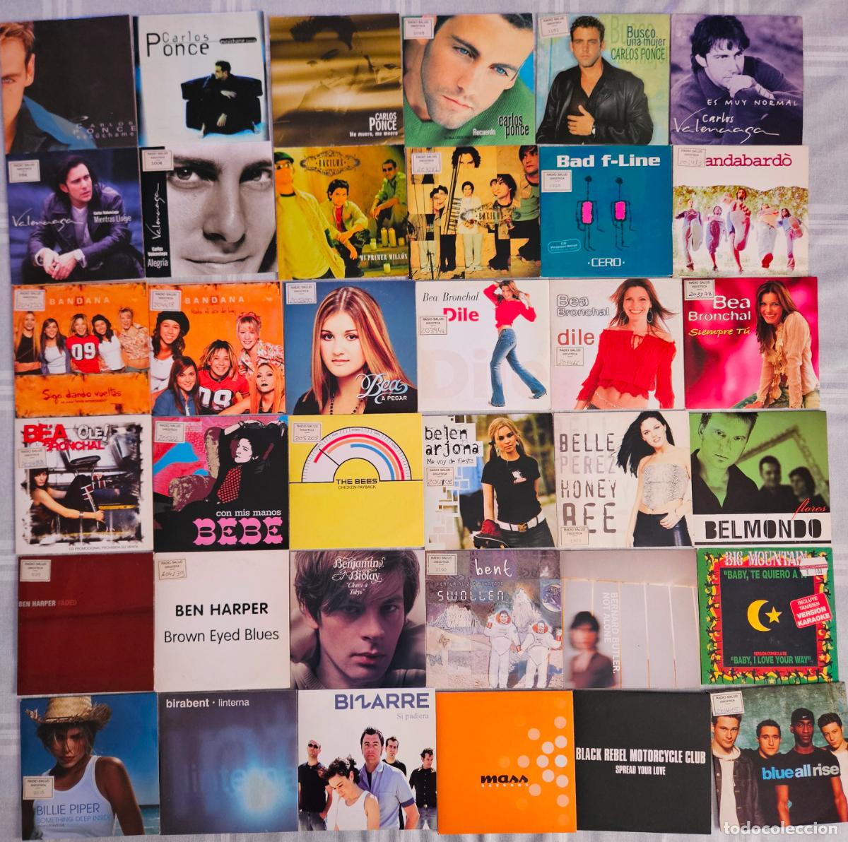 CDs de M&uacute;sica: LOTE DE 216 CD singles de cartoncillo, con muchos promocionales - Varios estilos, ver fotos