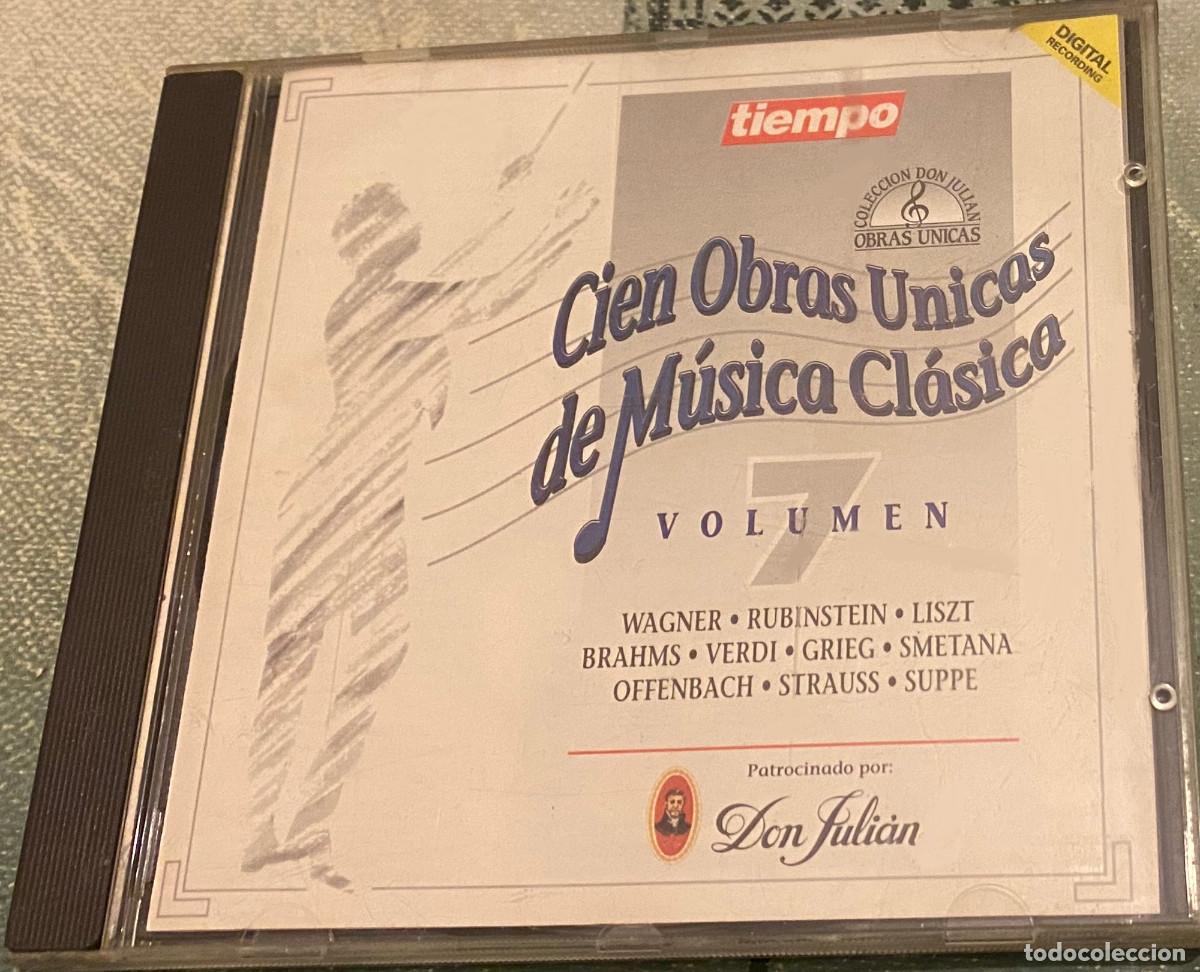CDs de M&uacute;sica: 'Cien Obras &Uacute;nicas de M&uacute;sica Cl&aacute;sica 7'. Wagner, Liszt, Verdi, Brahms, Grieg y otros. 10 temas. 1992