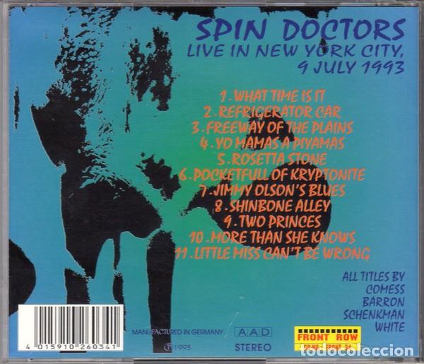 CDs de m&uacute;sica: CD - SPIN DOCTORS - Live New York 1993 - Foto 2