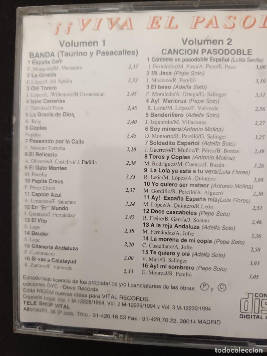 CDs de m&uacute;sica: CAJA 3 CD. &iexcl;&iexcl;VIVA EL PASODOBLE!! - Foto 3