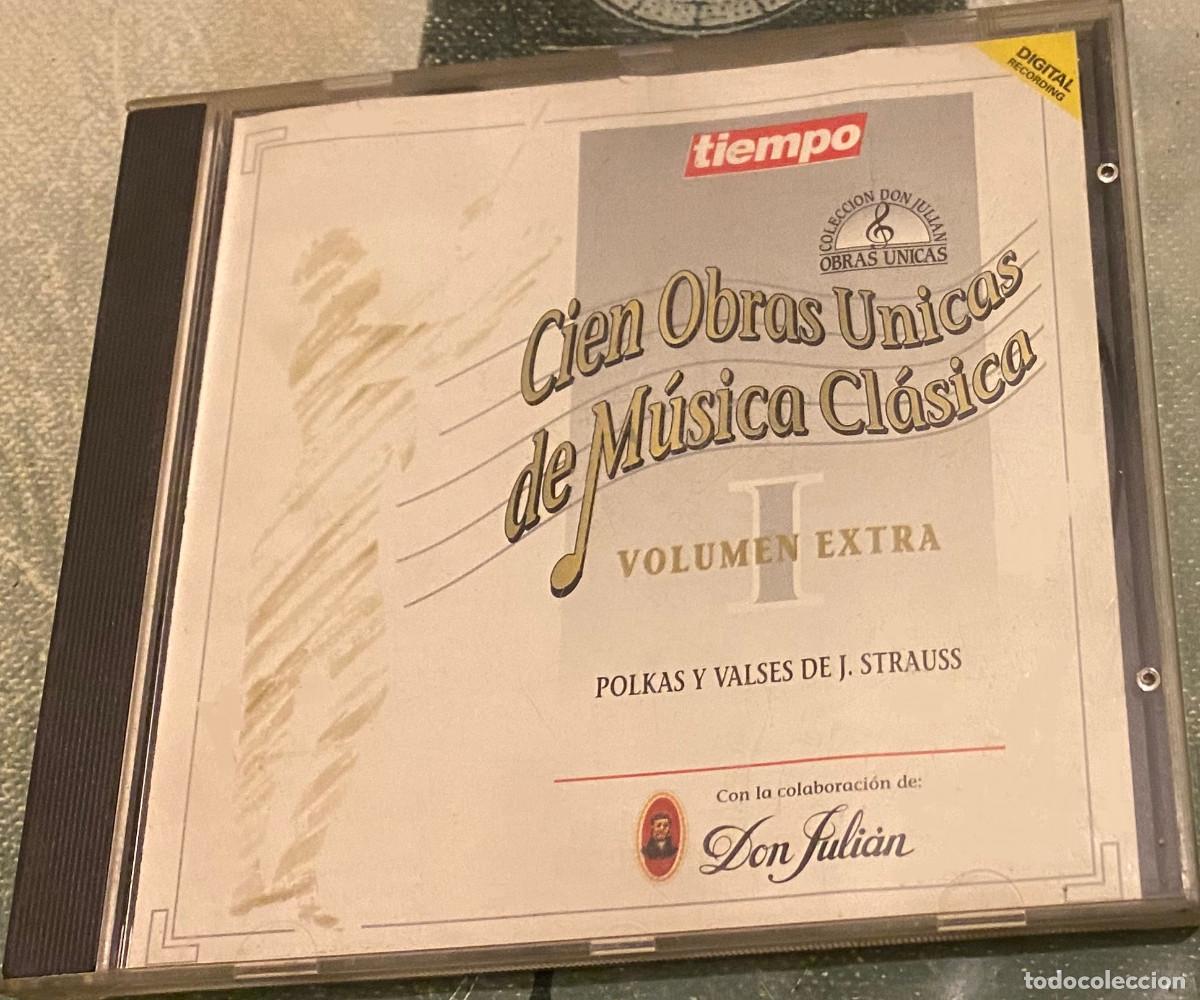 CDs de M&uacute;sica: 'Cien Obras &Uacute;nicas de M&uacute;sica Cl&aacute;sica Volumen Extra I'. Polkas y valses de J. Strauss. 9 temas. 1993.