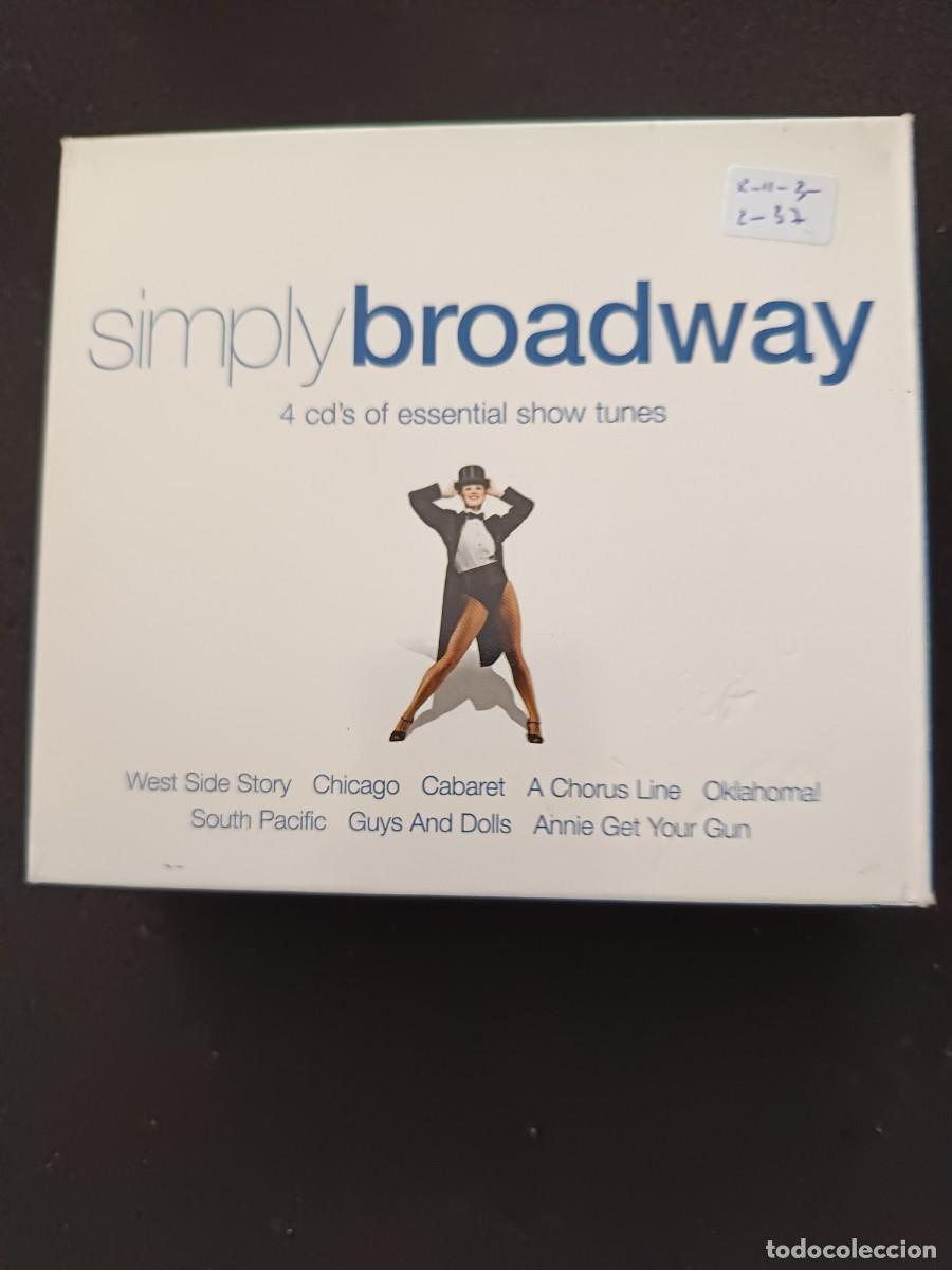 CDs de M&uacute;sica: 4 CD BOX. SIMPLY BROADWAY. 4 CD'S PF ESSENTIAL SHOW TUNES