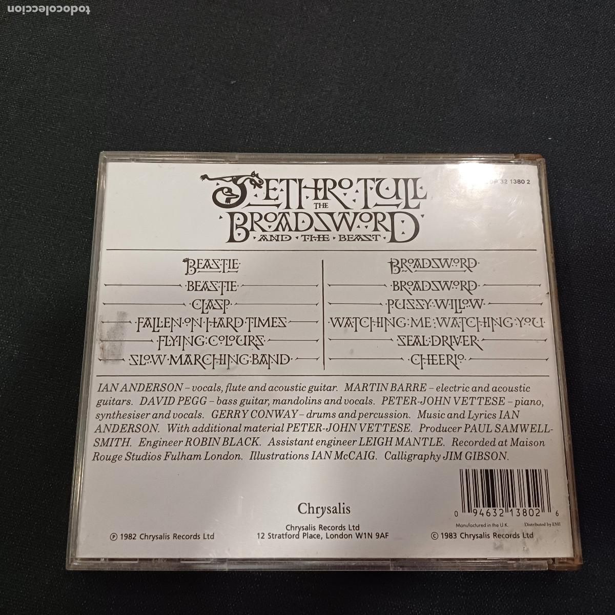 CDs de m&uacute;sica: JETHRO TULL/BROADSWORD AND THE BEAST/CD. - Foto 3