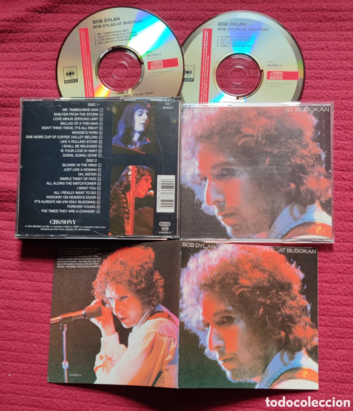 CDs de M&uacute;sica: BOB DYLAN: At Budokan. 2 Cd's Edici&oacute;n Original 1978 CBS/SONY. Caja grande doble. Como Nuevo.