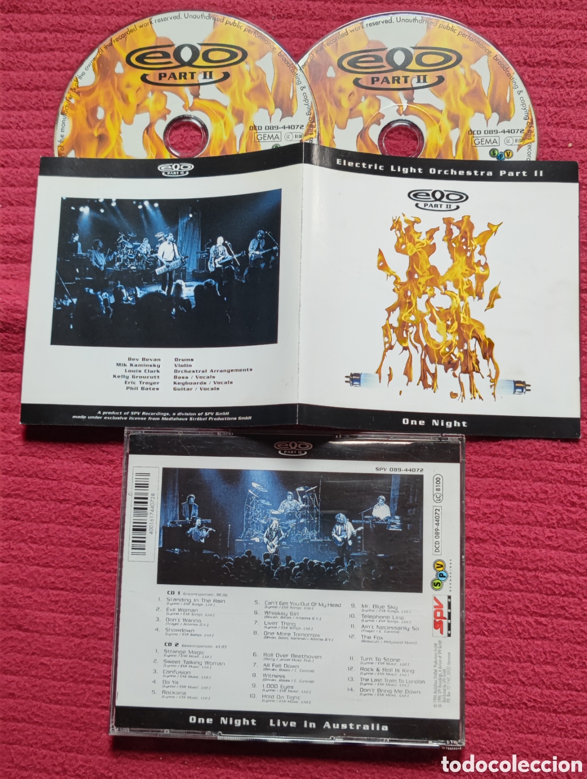 CDs de M&uacute;sica: ELO PART.II: One Night Live in Australia 18/19 Marzo 1995. 2 Cd's. 1996 SPV Records. Raro.