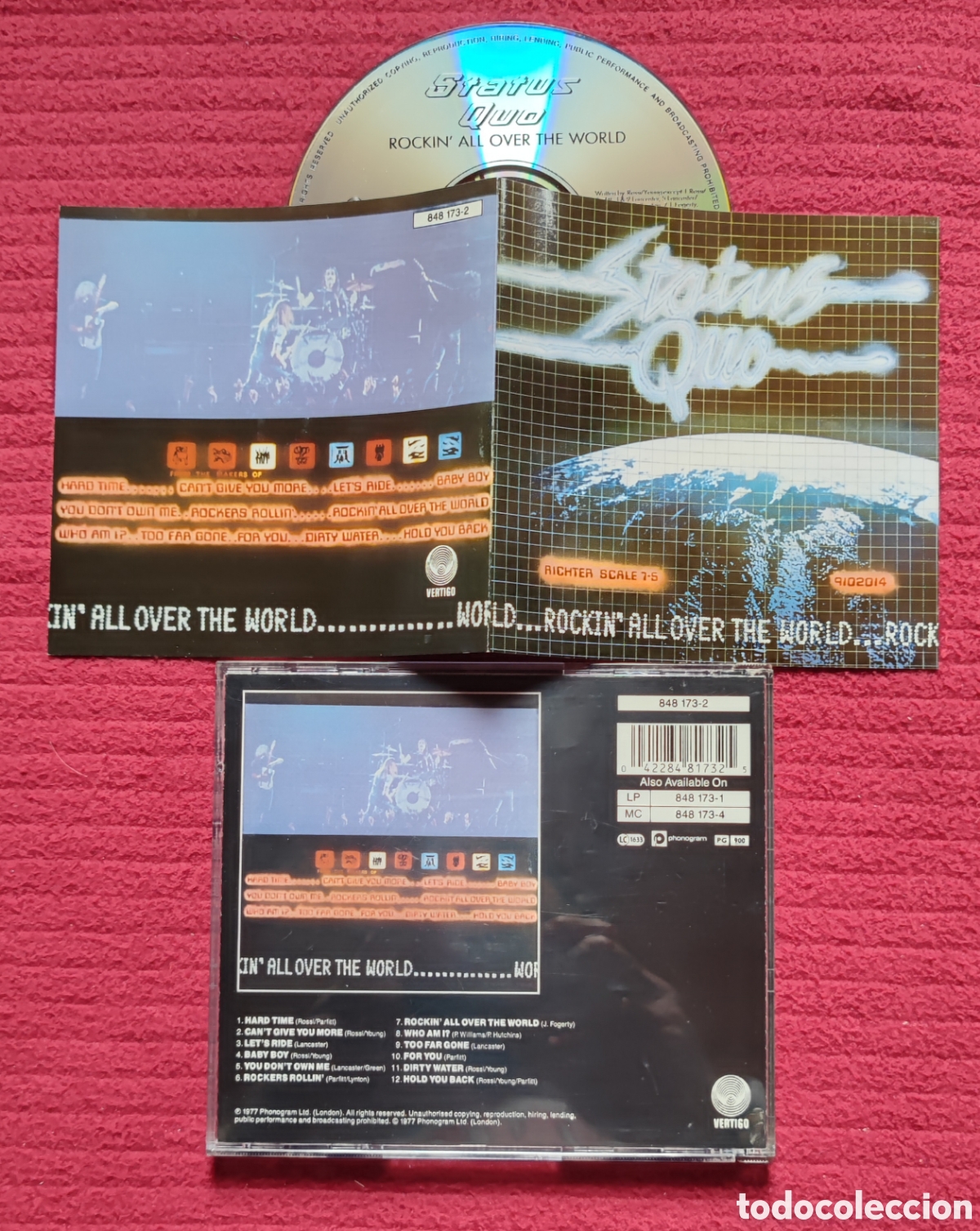 CDs de M&uacute;sica: STATUS QUO: Rockin' All Over The World. Cd Edici&oacute;n Original 1977 Phonogram Records.