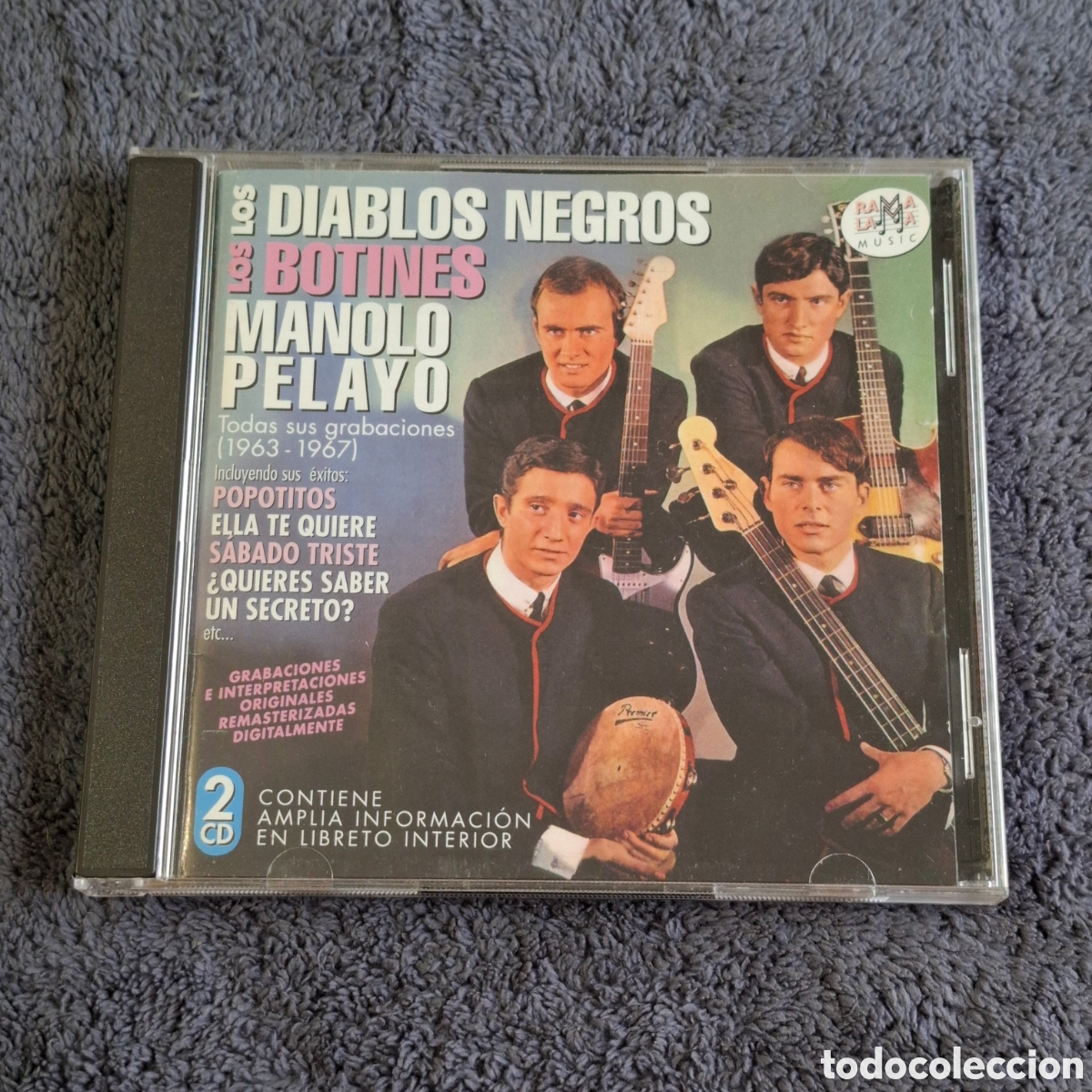 CDs de M&uacute;sica: CD76. Los Diablos Negros/ Los Botines/ Manolo Pelayo, Todas Sus Grabaciones, Rama Lama, 2003.