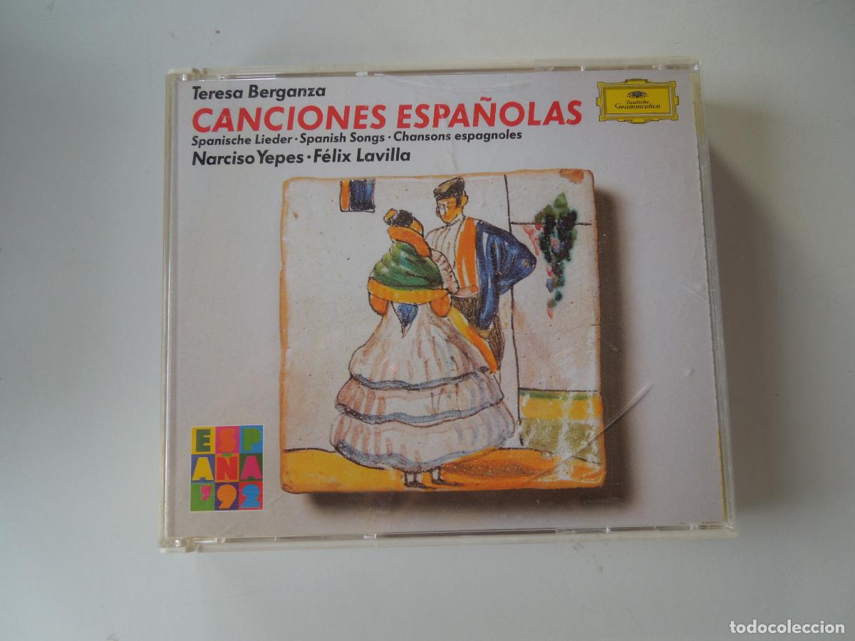 CDs de M&uacute;sica: CANCIONES ESPA&Ntilde;OLAS - NARCISO YEPES -FELIX LAVILLA - TERESA BERGANZA - 2CD,S -LIBRETO
