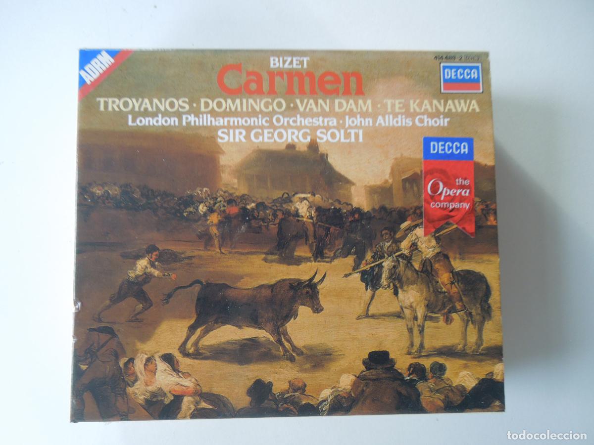 CDs de M&uacute;sica: BIZET - CARMEN - SIR GEORGES SOLTI - TROYANOS -DOMINGO - TE KANAWA - 3CD,S +LIBRETO 274 PAG -1985