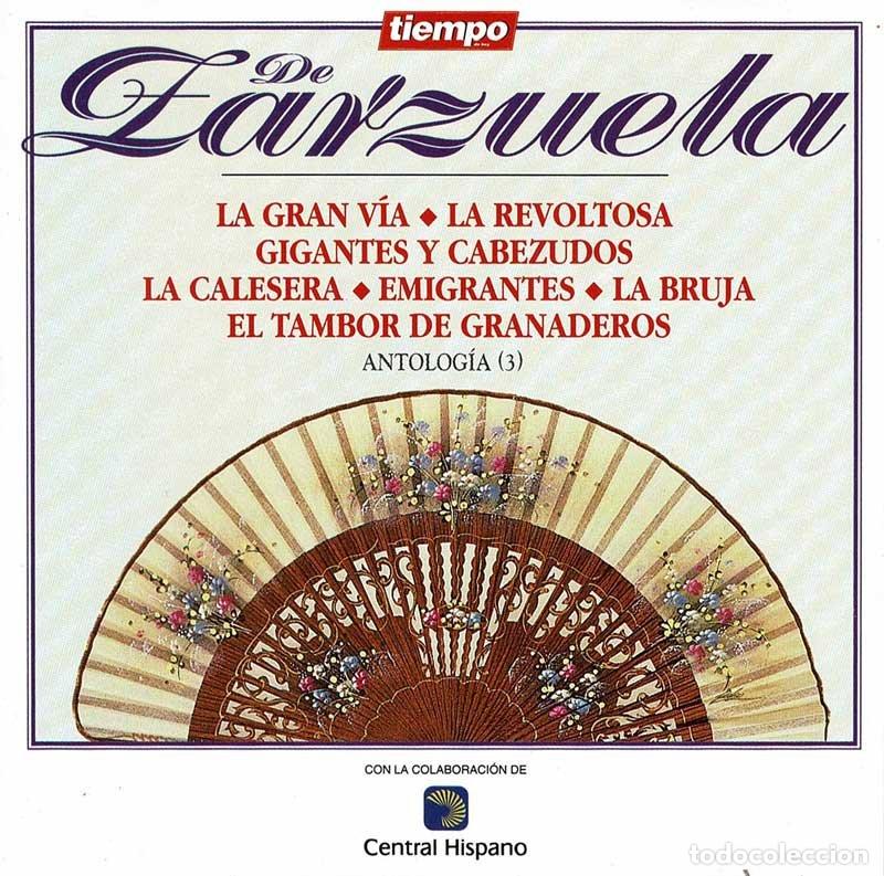 CDs de M&uacute;sica: Tiempo de Zarzuela 14. Antolog&iacute;a (3). La Gran V&iacute;a. La Revoltosa. Gigantes y Cabezudos. CD