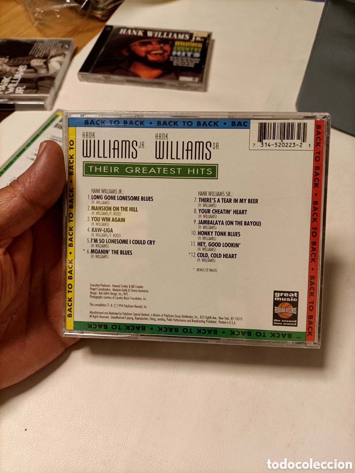 CDs de m&uacute;sica: 2 CD 1994-1995,Hank Williams,SR-JR - Foto 6