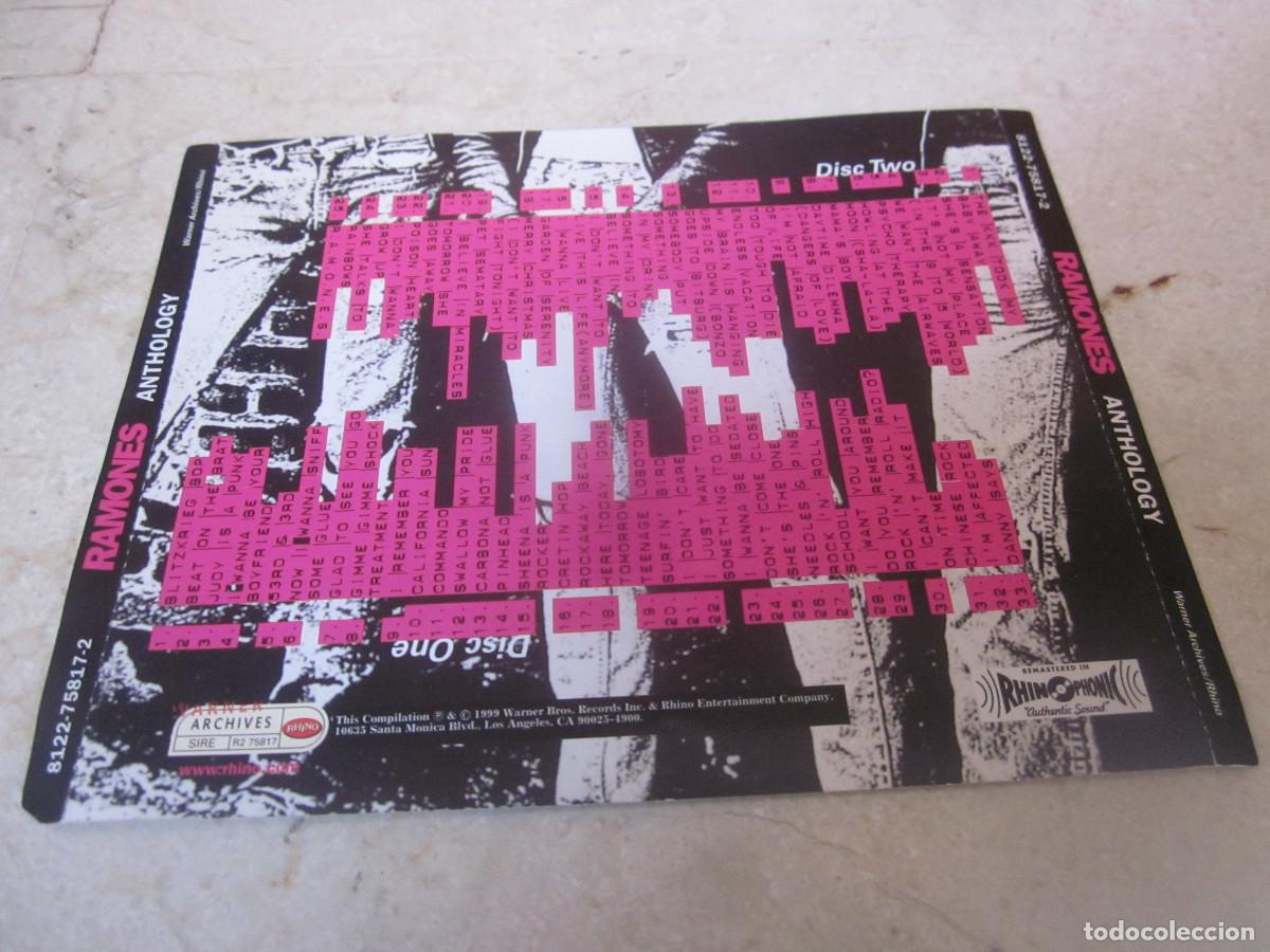 CDs de M&uacute;sica: CONTRAPORTADA CARATULA CD RAMONES ANTHOLOGY - WARANER / RHINO RECORDS 1999