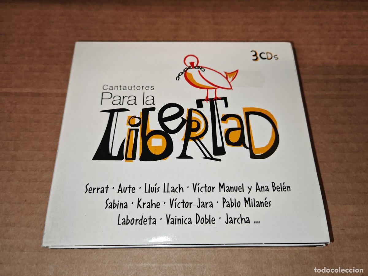 CDs de M&uacute;sica: CANTAUTORES PARA LA LIBERTAD - 3 CD DIGIPACK SERRAT AUTE VICTOR MANUEL SABINA VAINICA DOBLE JARCHA