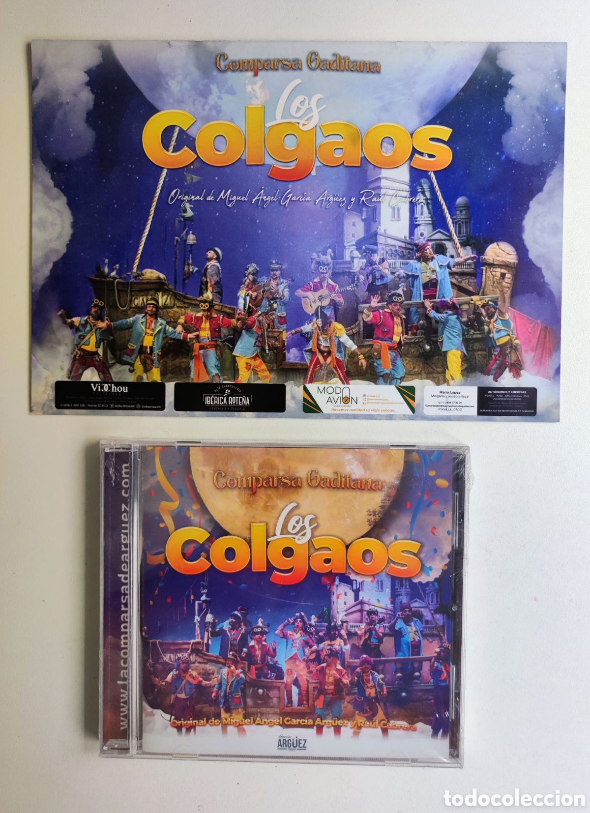 CDs de M&uacute;sica: CD + LIBRETO - LOS COLGAOS / COMPARSA M.A. GARCIA ARG&Uuml;EZ &rdquo;CHAPA&rdquo; - 2&deg; PREMIO CARNAVAL CADIZ