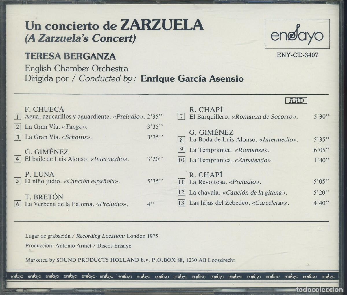CDs de m&uacute;sica: Un concierto de Zarzuela - Foto 2
