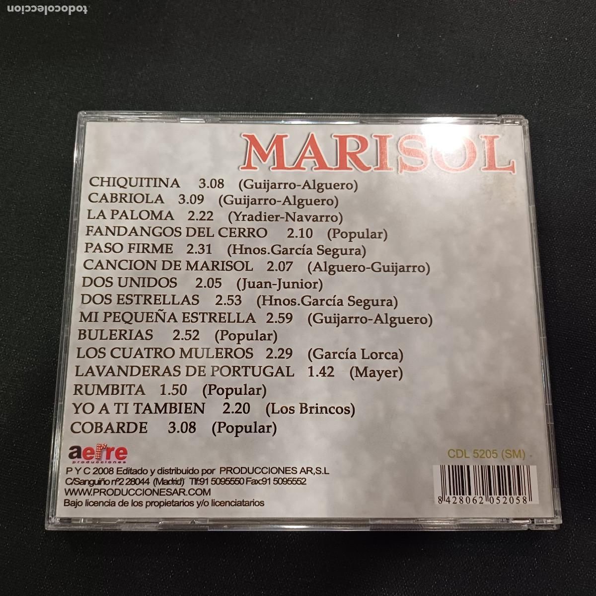 CDs de m&uacute;sica: MARISOL/VOCES DE ORO VOL.2/CD. - Foto 3