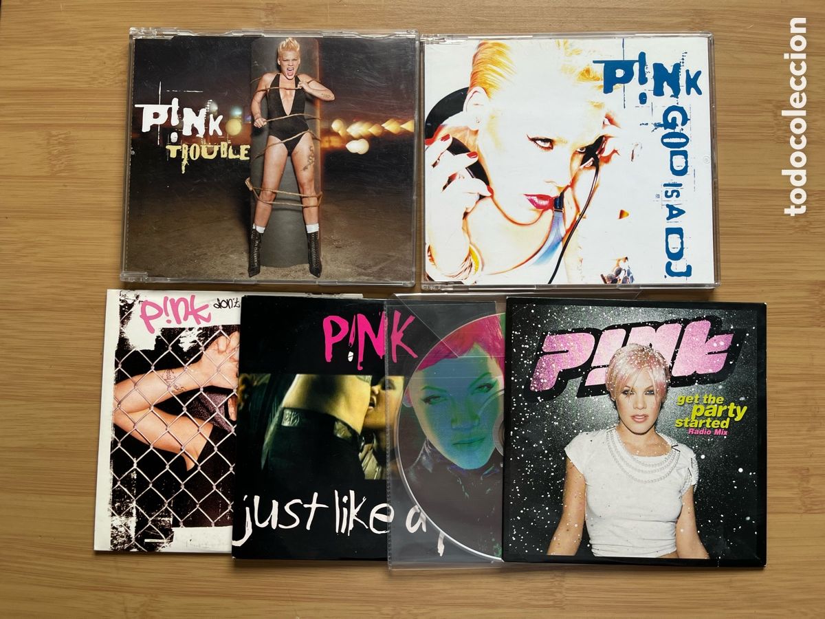 CDs de M&uacute;sica: PINK. Trouble. God is a DJ. Just like a pill. There you go. Get the party started..... (6cds single)