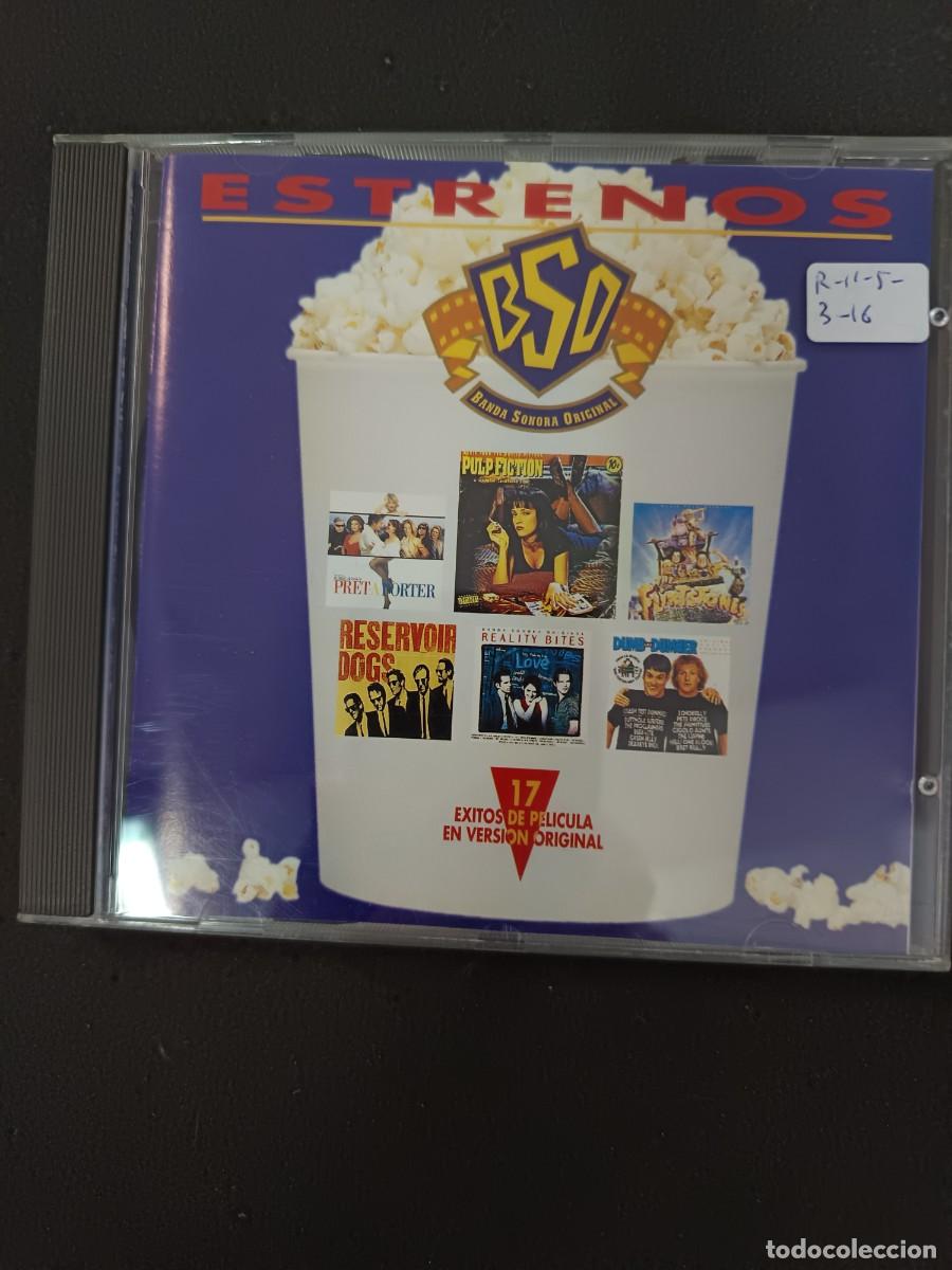 CDs de M&uacute;sica: ESTRENOS BSO. BANDA SONORA ORIGINAL. 17 &Eacute;XITOS DE PEL&Iacute;CULA EN VERSI&Oacute;N ORIGINAL