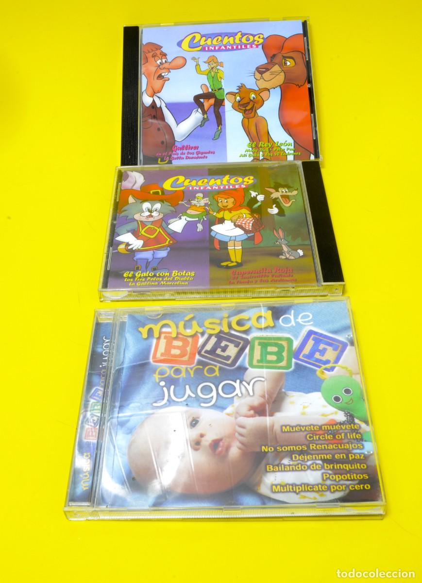 CDs de M&uacute;sica: LOTE DE TRES CD&acute;S , CUENTOS Y M&Uacute;SICA INFANTIL