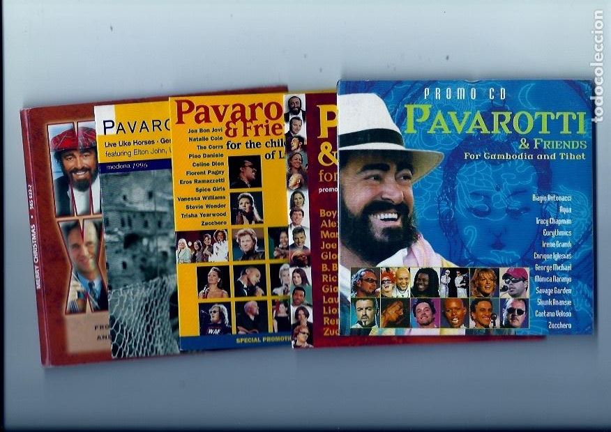 Musik-CDs: PAVAROTTI & FRIENDS. Merry Christmas. For war chid. For Cambodia and Tibet. For the children (5 cds)