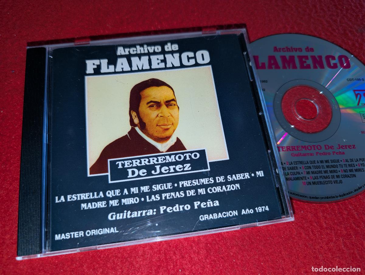 CDs de M&uacute;sica: TERREMOTO DE JEREZ XEREZ & PEDRO PE&Ntilde;A Archivo de flamenco MASTER ORIGINAL CD 1992 Temple