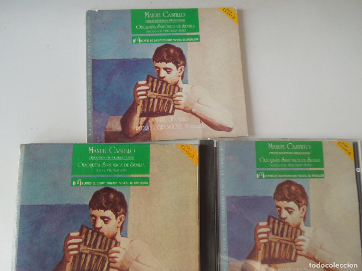 CDs de M&uacute;sica: MANUEL CASTILLO - CINCO SONETOS LORQUIANOS - MANUEL CID - PEDRO COROSTOLA - CD+LIBRETO+CAJA
