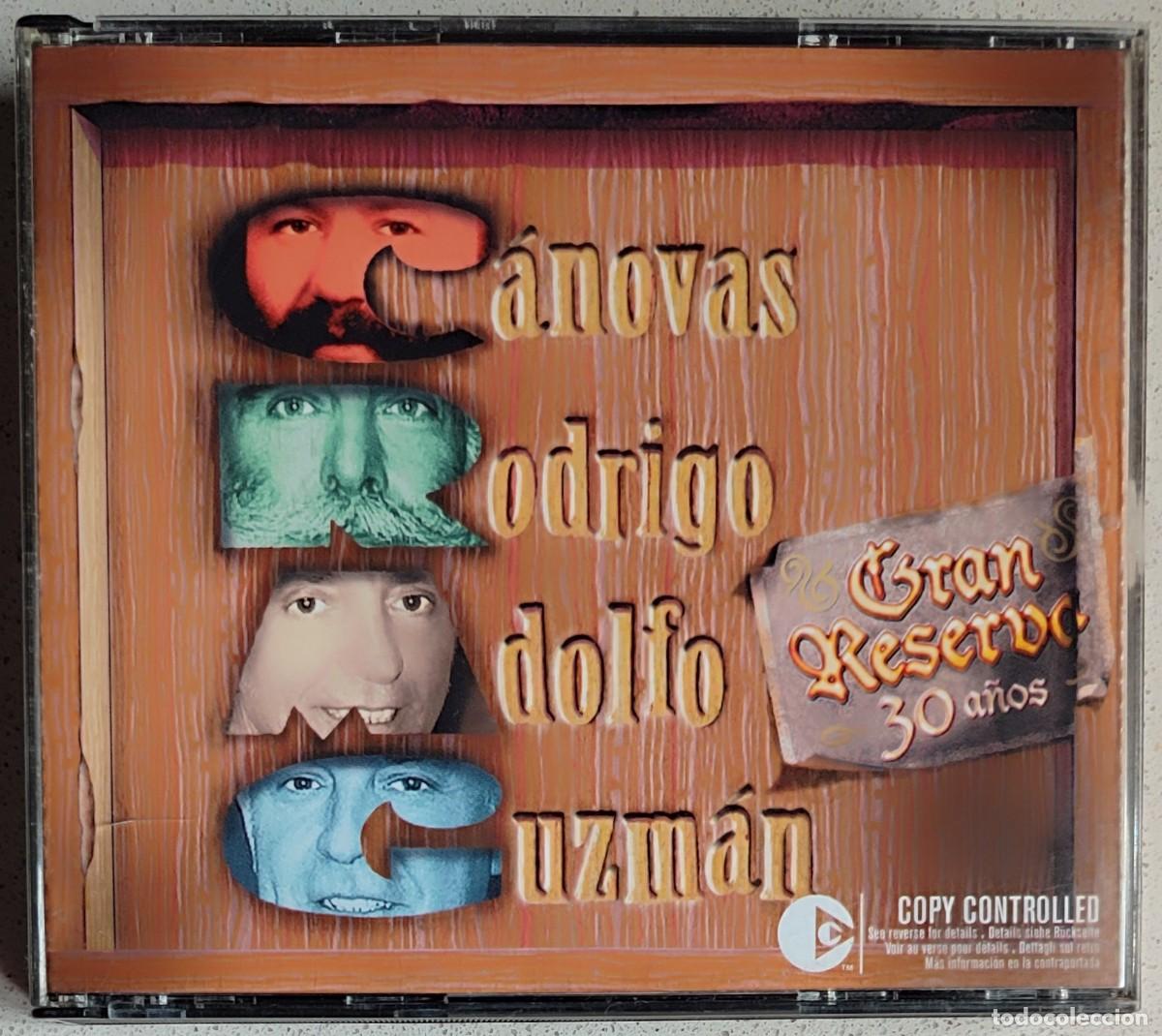 CDs de M&uacute;sica: CANOVAS, RODRIGO, ADOLFO Y GUZMAN - GRAN RESERVA 30 A&Ntilde;OS (2CD+DVD) 2005 - RECOPILATORIO