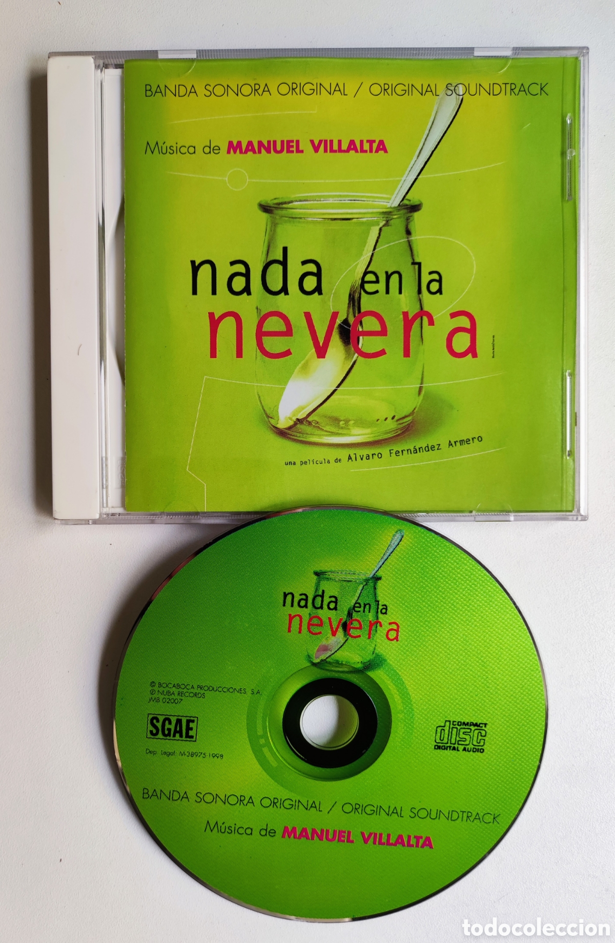 CDs de M&uacute;sica: 1998 CD BSO - NADA EN LA NEVERA / MANUEL VILLALTA - 1998 NUBA RECORDS