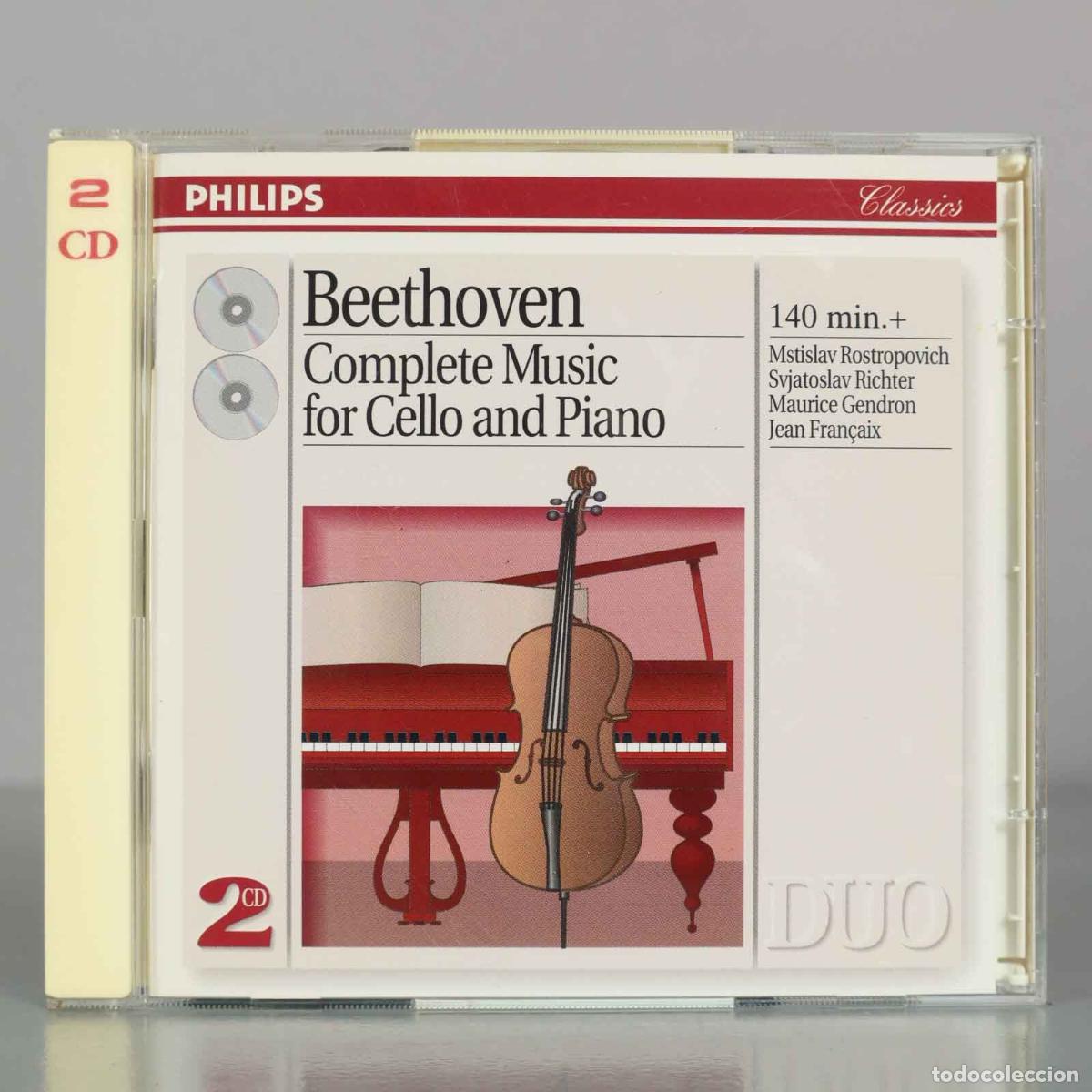 CDs de M&uacute;sica: CD. Beethoven: Complete Music for Cello and Piano - Mstislav Rostropovich, Richter, Fran&ccedil;aix