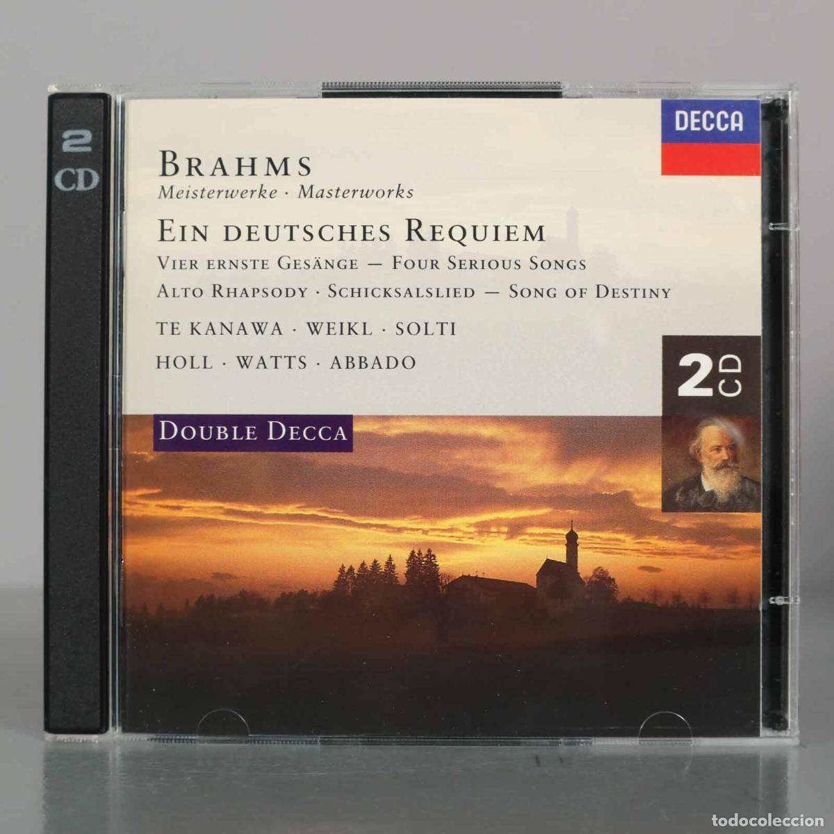 CDs de M&uacute;sica: CD. Brahms - Ein deutsches Requiem, Vier ernste Ges&auml;nge, Alto Rhapsody, Schicksalslied - Kiri Te Ka