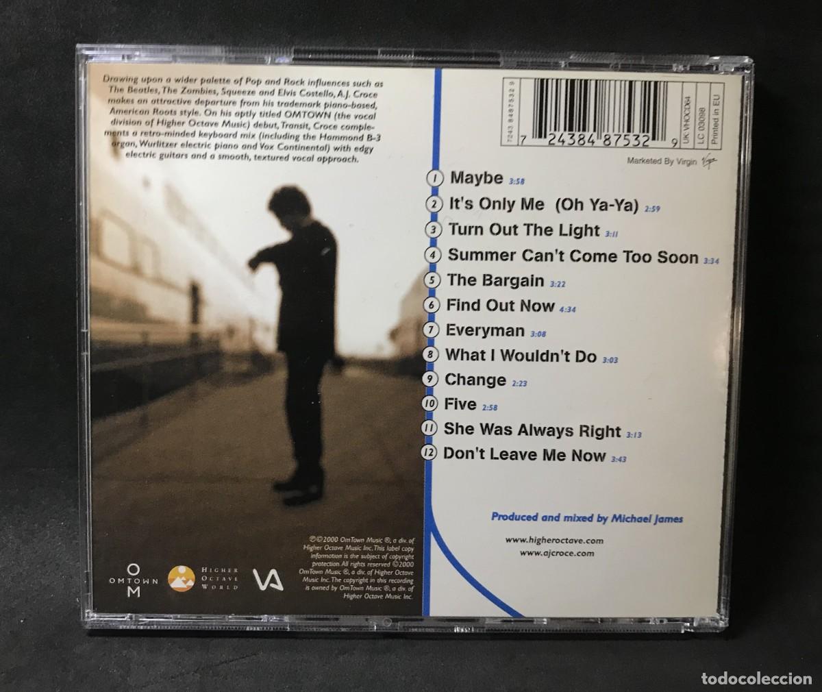 CDs de m&uacute;sica: A.J. Croce &ndash; Transit - CD - OmTown - Foto 2