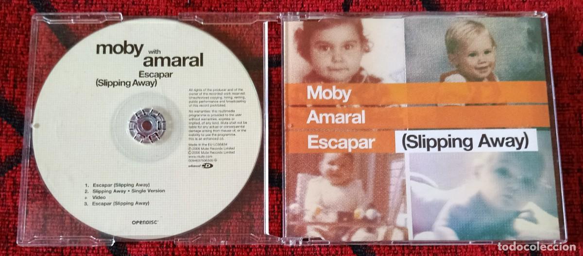 CDs de m&uacute;sica: MOBY - AMARAL ** Escapar (Slipping Away) ** CD SINGLE 2006 - Foto 1