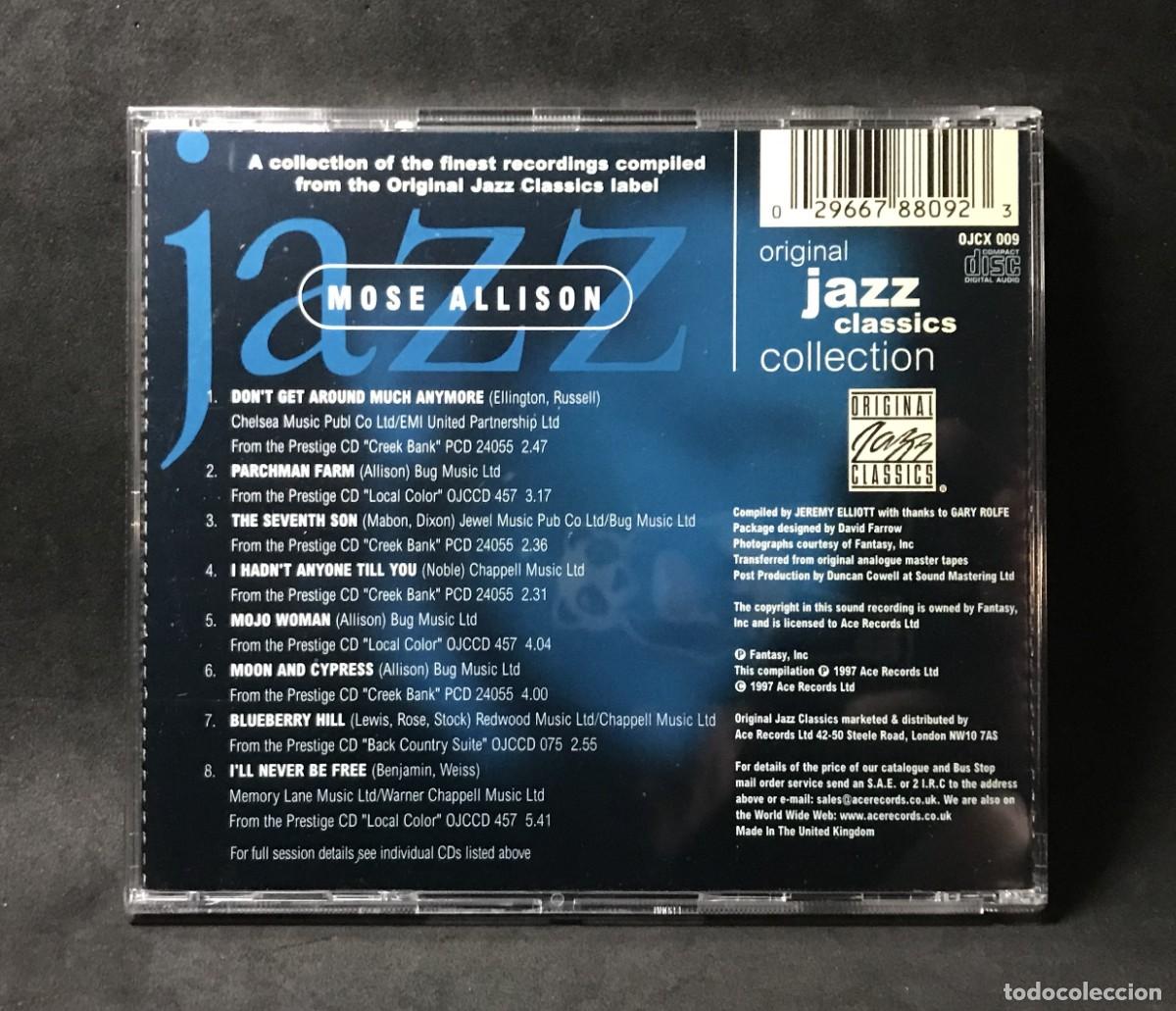 CDs de m&uacute;sica: Mose Allison &ndash; Original Jazz Classics Collection - CD - Foto 2